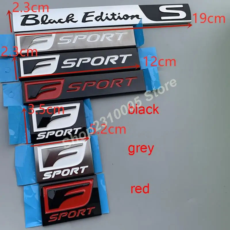 

long/Square F Sport F-sport black edition S Car Styling Refitting Emblem Badge Fender trunk Sticker for Lexus IS250 CT200 ES RX