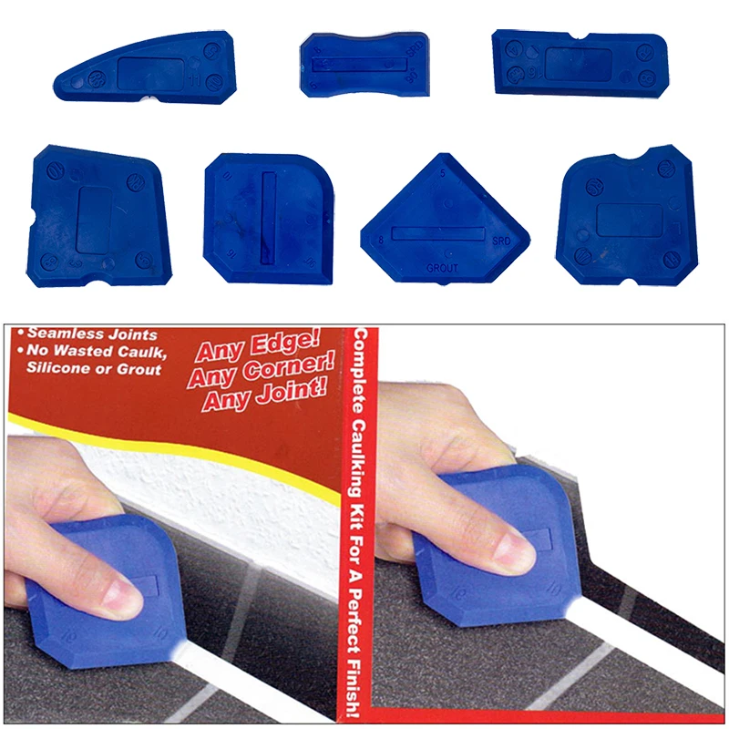 

4/5/9pcs Window Door Silicone Sealant Spreader Spatula Scraper Cement Caulk Removal Tool Durable Finishing Sealant Grout Kit
