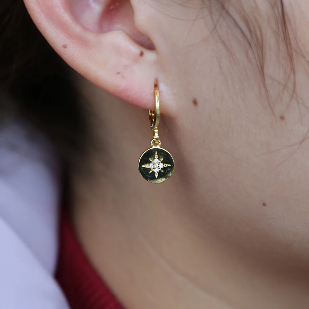 Позолоченные 2021 новейший дизайн простой темперамент CZ Звезда Северная