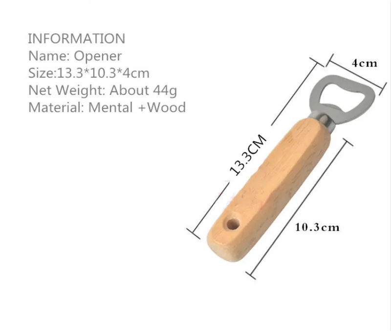 Ручка из резины и дерева открывалка для бутылок с пивом подарок жениха на свадьбу