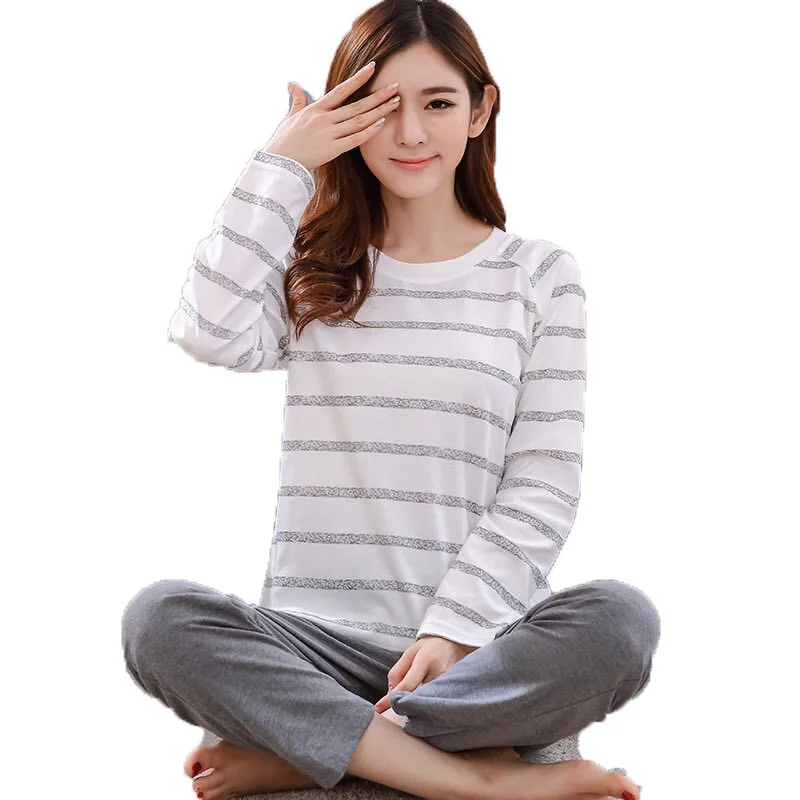 2020 пижамы женские лето весна и осень милый молочный шелк новый длинный рукав