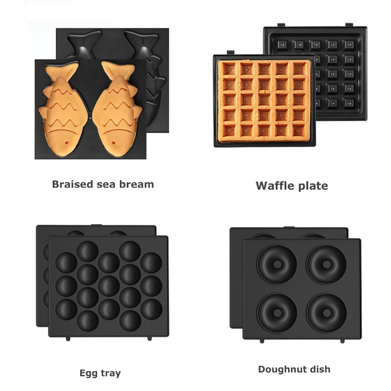 

Electric Sandwich Maker Waffle Maker Toaster Donuts Baking Multifunction Breakfast Machine Takoyaki Sandwichera 220V EU