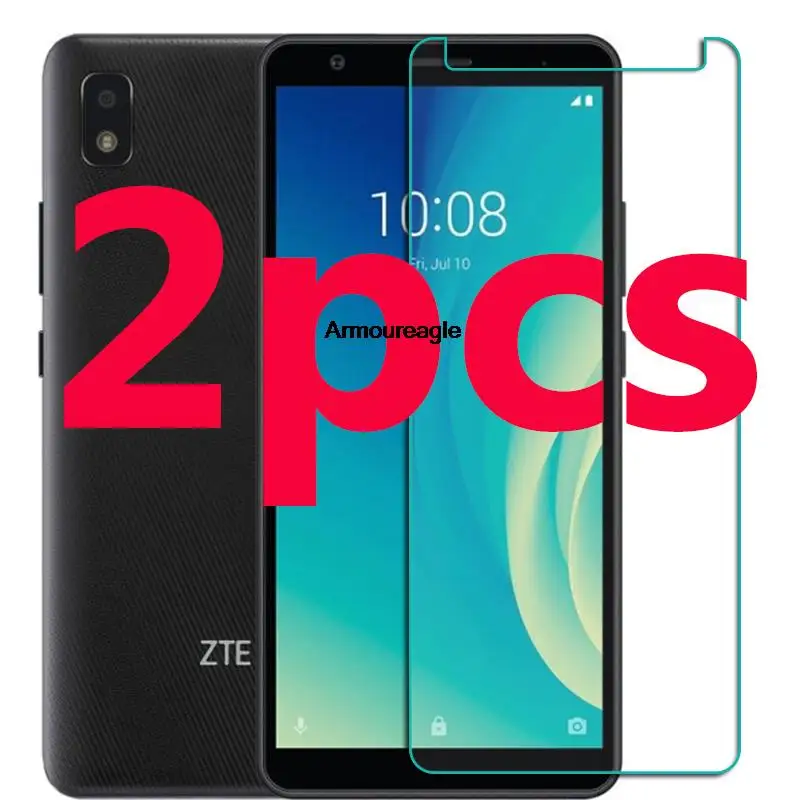 

2pcs/lot clear tempered glass on the for zte blade l210 6.0" protective film screen protector phone cover guard protection