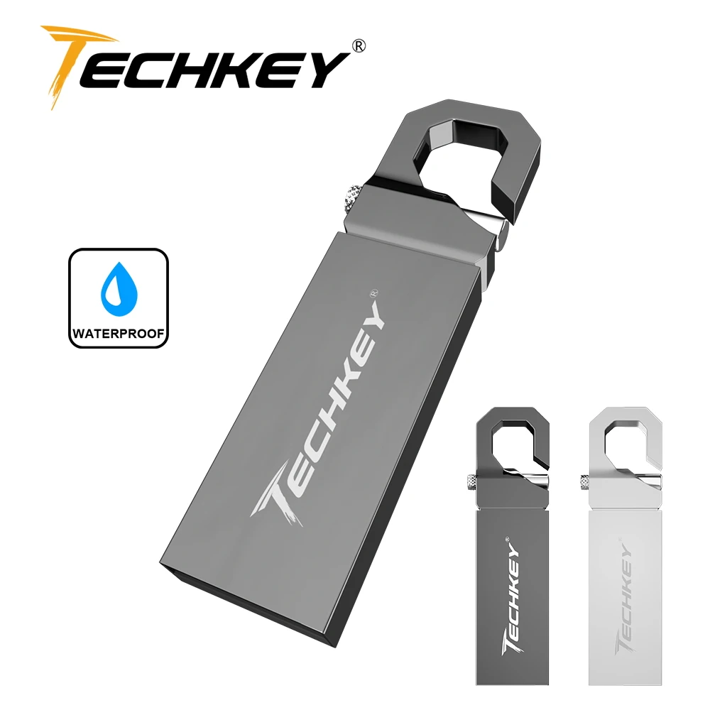 Usb флеш накопитель Techkey металлический серебристый 8 32 Гб|memory stick|u diskflash drive |