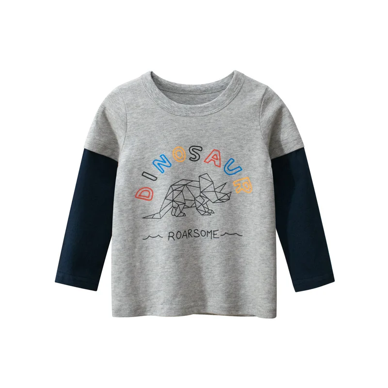 

Spring And Autumn Long-Sleeved Children's Clothing Cartoon Printing T-Shirt Boys Bottoming Casual Fashion Shirt 2-7 Years Old