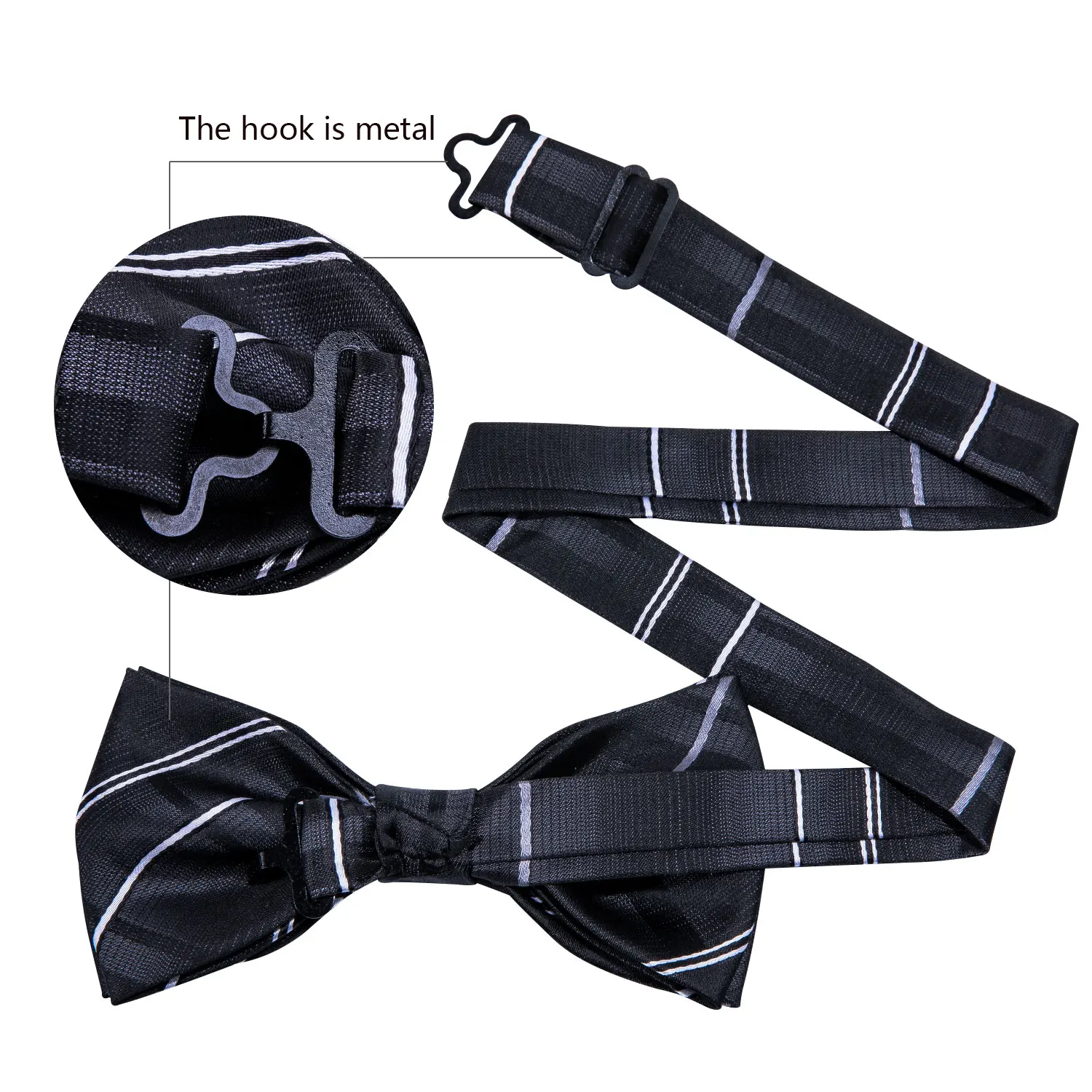 Синий Полосатый пре-галстук-бабочка для Для мужчин галстук-бабочка шелк Бабочка