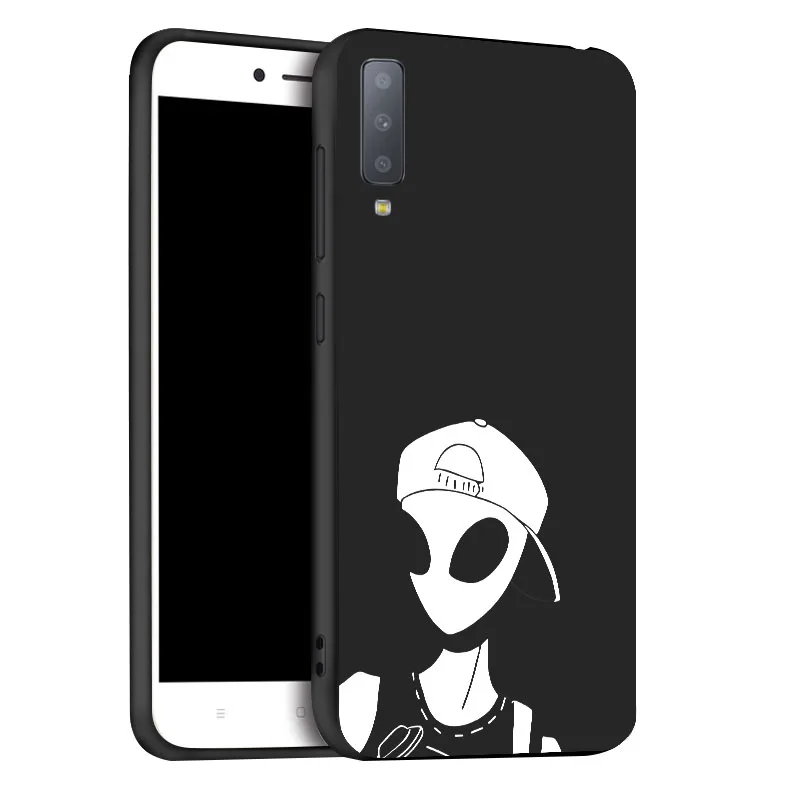 x063 Чехол для samsung A6, A8 Plus, A7, A9, чехол, мягкий, 3D, мультяшный, силиконовый, черный, окрашенный, чехол для телефона, для samsung Galaxy A5, бампер - Цвет: x063