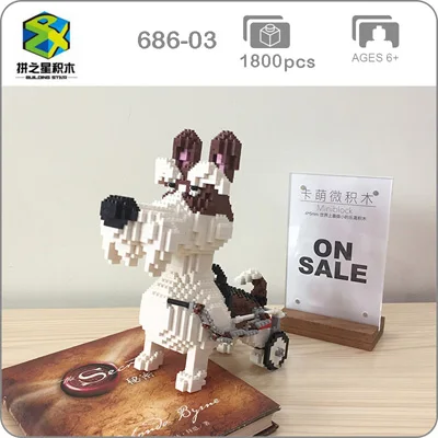 Chester Строительная звезда Beagle Hound Шнауцер такса овчарка Собака Животное 3D модель животного Алмаз Мини Строительные маленькие блоки игрушка без коробки - Цвет: Chester