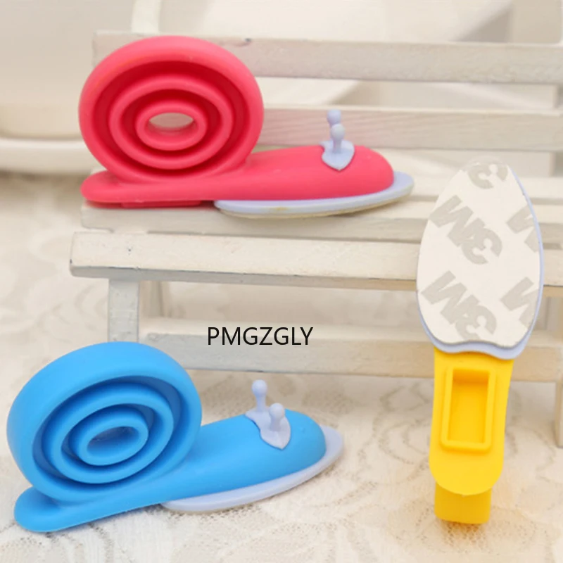 Protector de dedo de seguridad para ni&ntilde;os, Tope de puerta de silicona en forma de caracol, soporte de cu&ntilde;a, pestillo, cerradura de refrigerador-5