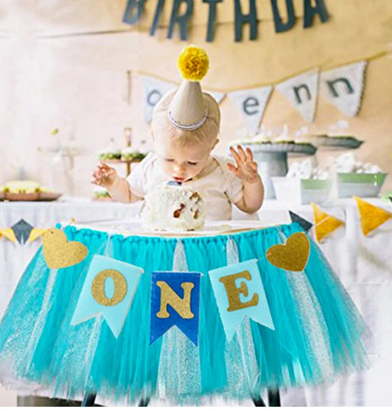 

Happy Birthday Banner 1st First Birthday Baby Shower Party Decoration Kids Paper Bunting Flags Garland Banners Birthday Party