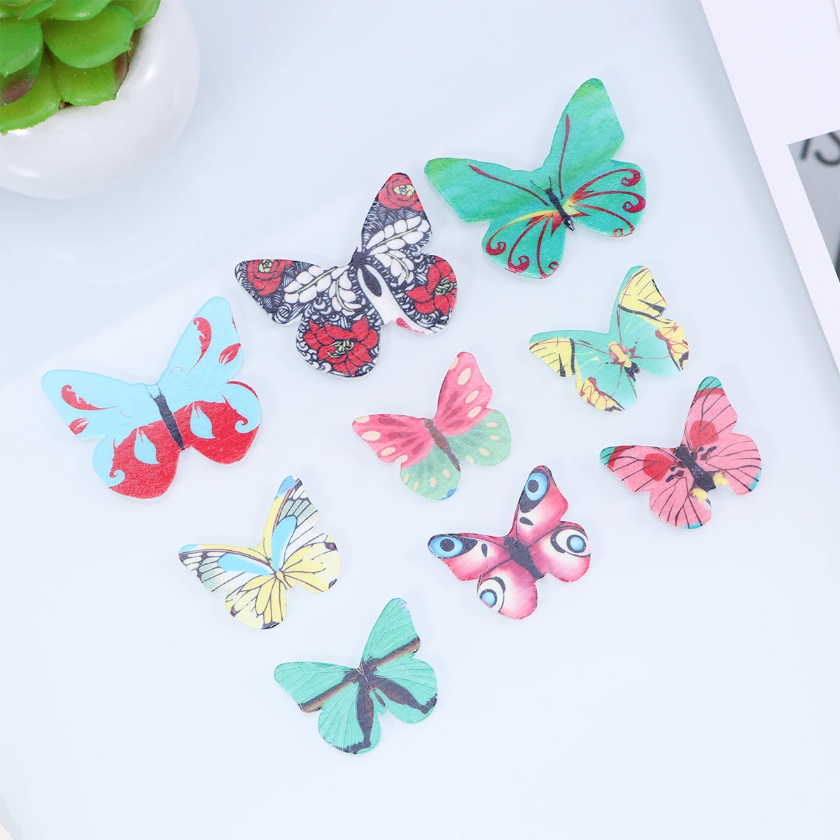 120pcs Butterfly Cake Decoration Toppers Cupcake Food Assorted Decorative Wafer Paper Butterflies Decor | Дом и сад