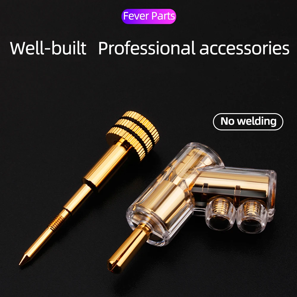 Аудиоразъем типа банан Hi-Fi штекер позолоченный Блокируемый для пистолета провод