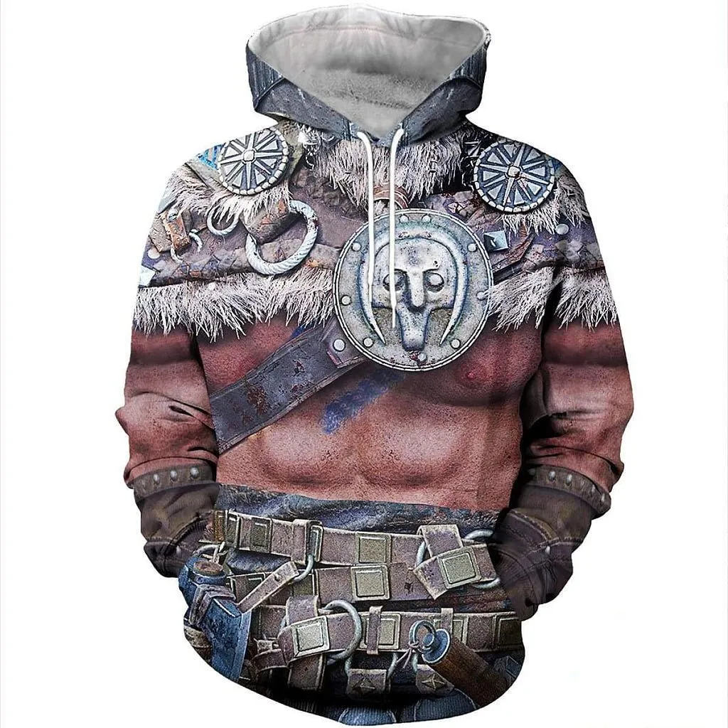 

3D All Over Printed Viking Warrior Cosplay Shirts Men Women Fashion Casual Tops