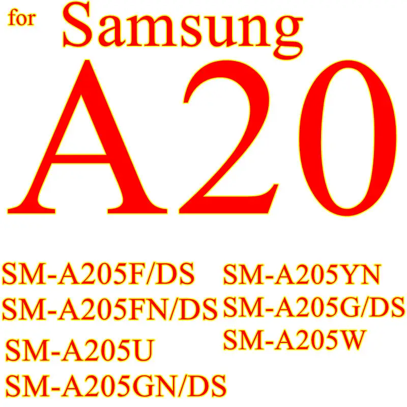 for samsung a20 Закаленное Стекло на samsung Galaxy A10 A20 A30 A40 A50 A60 Экран протектор для samsung A10S A20E A20S A30S A50S чехол Защитное стекло - Цвет: for samsung a20