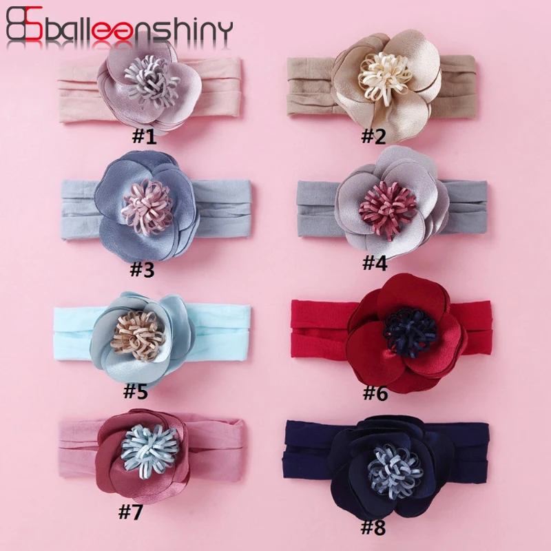 BalleenShiny-accesorios para el cabello de 8 colores para beb&eacute;, diadema sin rastro, banda el&aacute;stica de girasol para el cabello para ni&ntilde;os, tocado de princesa peque&ntilde;a-0