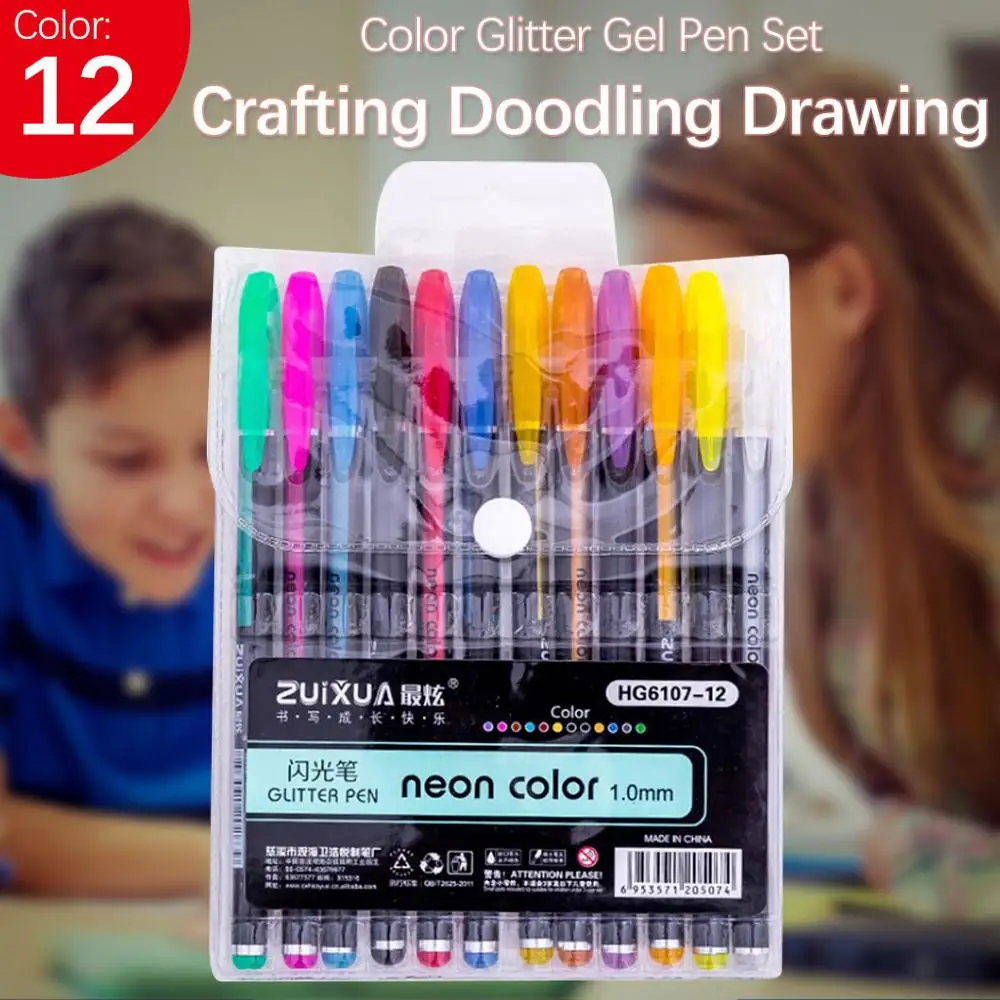 Набор гелевых ручек с блестками цветные художественные маркеры книги ремесло