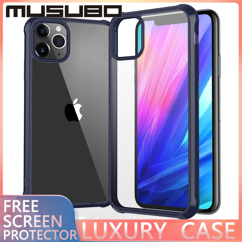 MUSUBO роскошный противоударный силиконовый чехол для телефона iPhone 11 Pro X XR XS Max 6 8 7 Plus