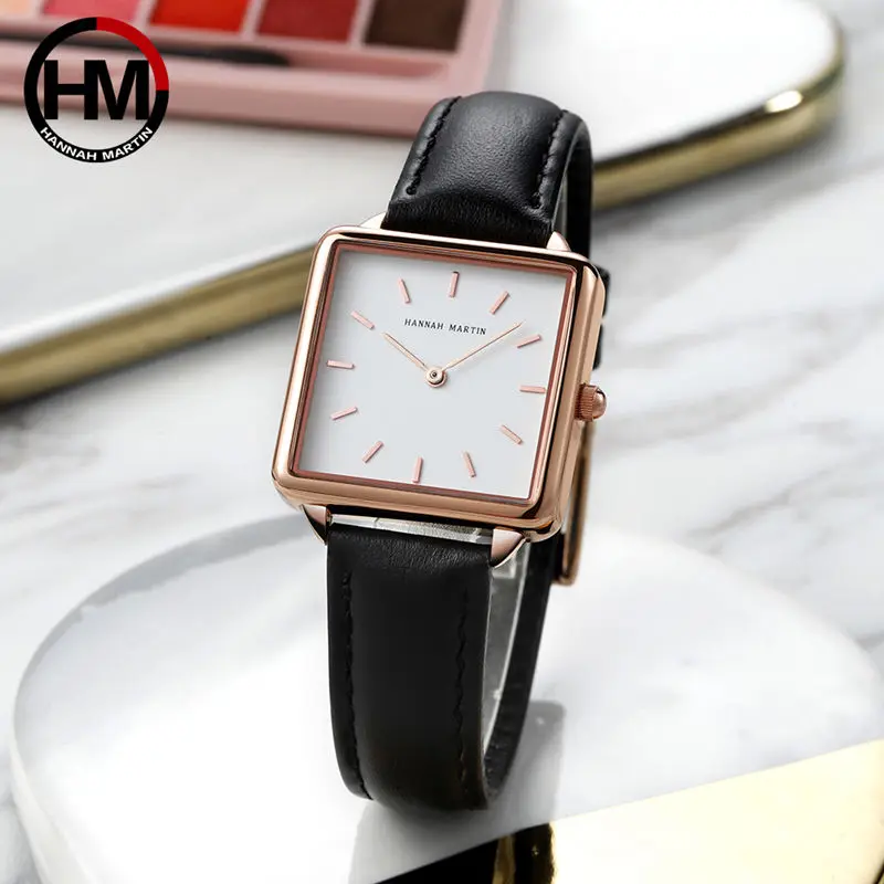 Часы Hannah Martin женские кварцевые с кожаным ремешком повседневные