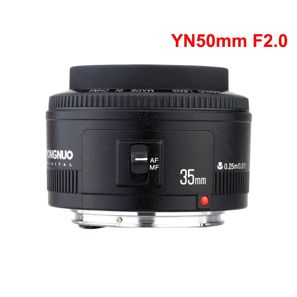 Объектив камеры YONGNUO YN50mm YN35mm F1.4/F1.8/F1.8II/F2.0 стандартный объектив с большой апертурой и автофокусом для Canon EOS 70D 5D2
