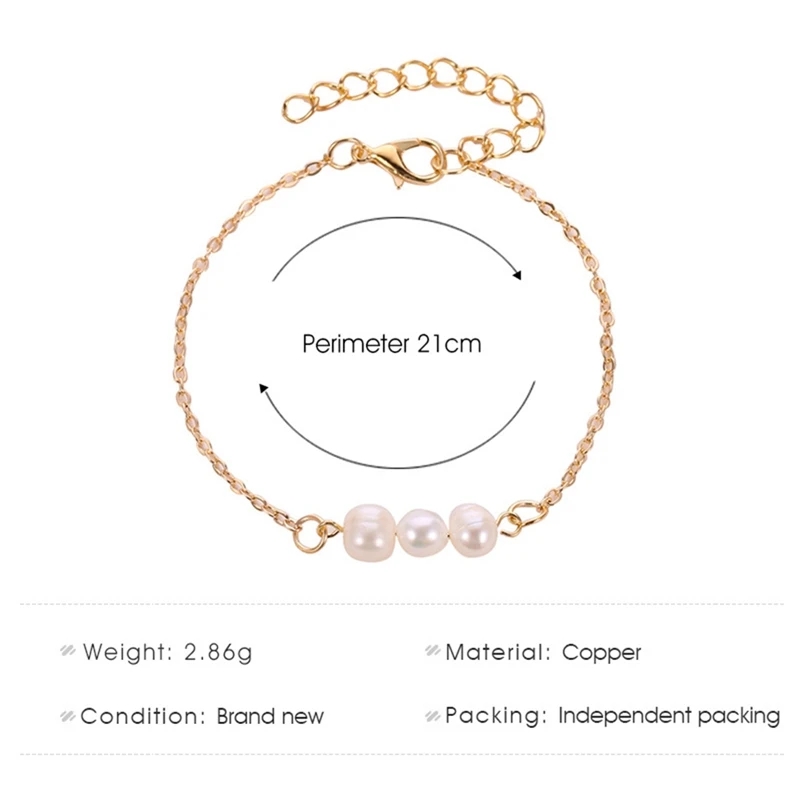 Новый изысканный браслет из искусственного жемчуга цвета розового золота