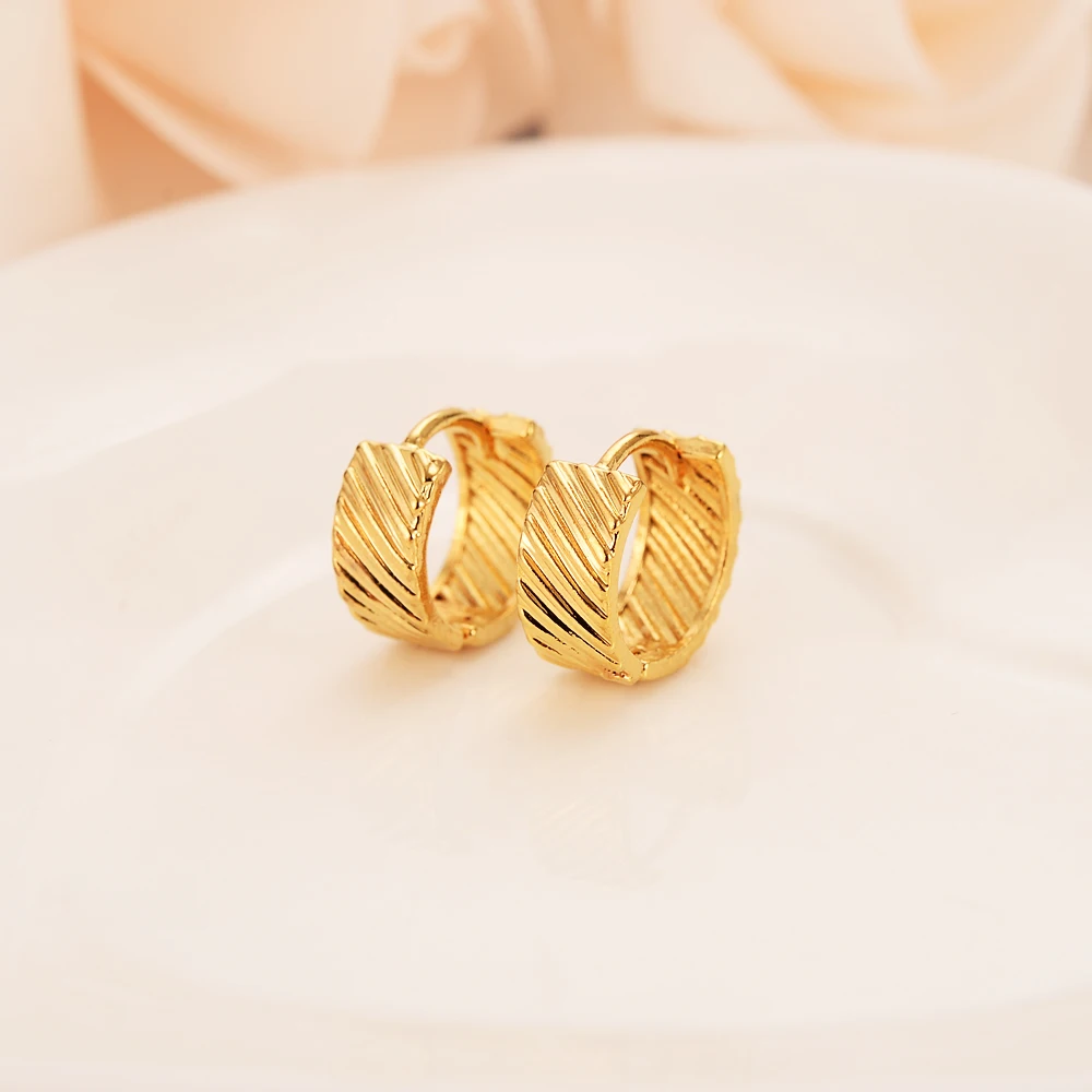 

gold Sudan Earrings for Women/Girls Gold Color Arab Jewellery African hoop Earring Wedding cute kids charms Gifts