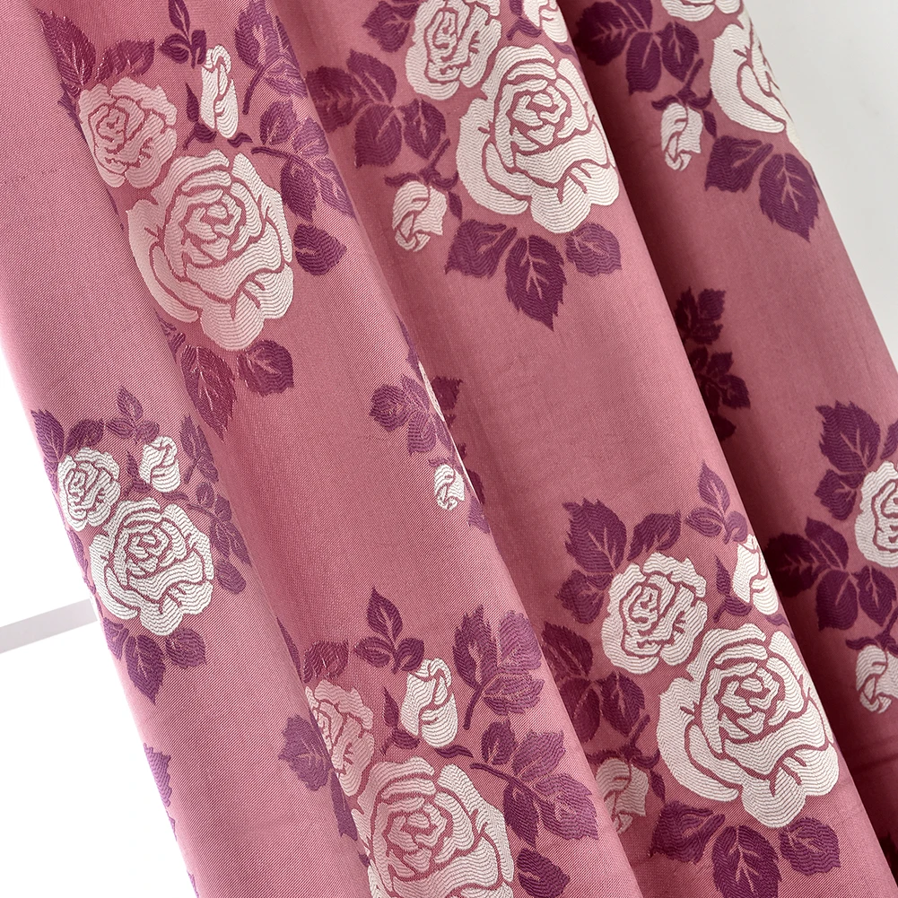 NAPEARL 1 Piece Rose Floral Jacquard Home Decor Short Curtains Valance Grommet Top Elegant Modern Design Cabinet Doors | Дом и сад