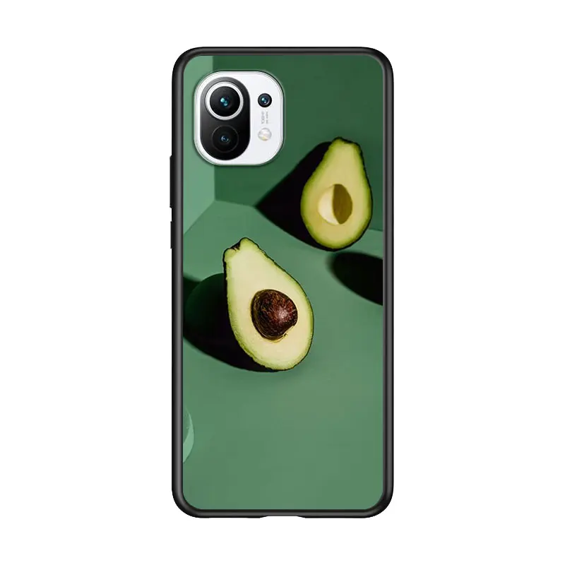 

Egg Fruits flesh for Xiaomi Mi 11 10T Note 10 Ultra 5G 9 9T SE 8 A3 A2 A1 6X Pro Play F1 Lite 5G Black Phone Case