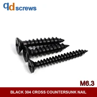 black oxide 304 m6 3 cross recessed countersunk head tapping screws self tapping phillip flat screw gb846 din7982 iso 7050