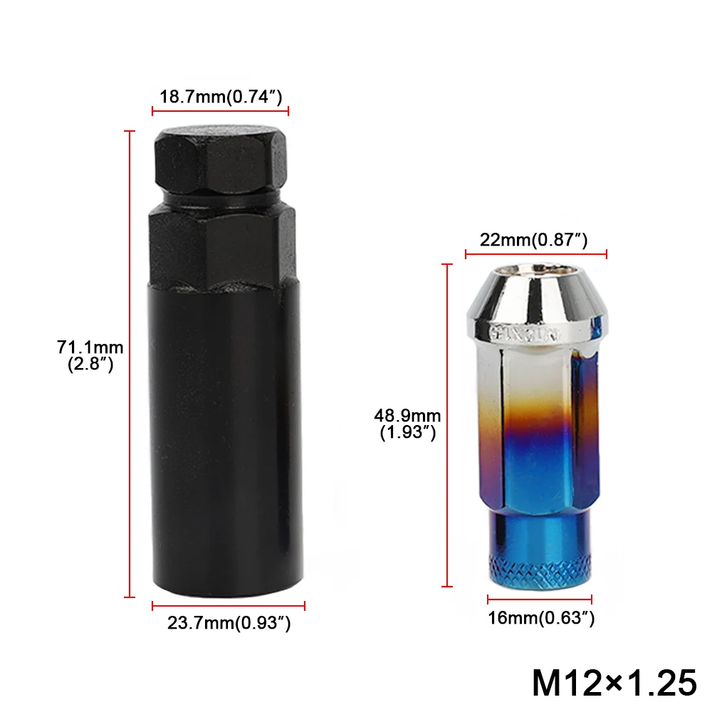 20 шт. M12x1.5 M12 * 1 25 сталь красочные гоночного автомобиля модификация спиральные