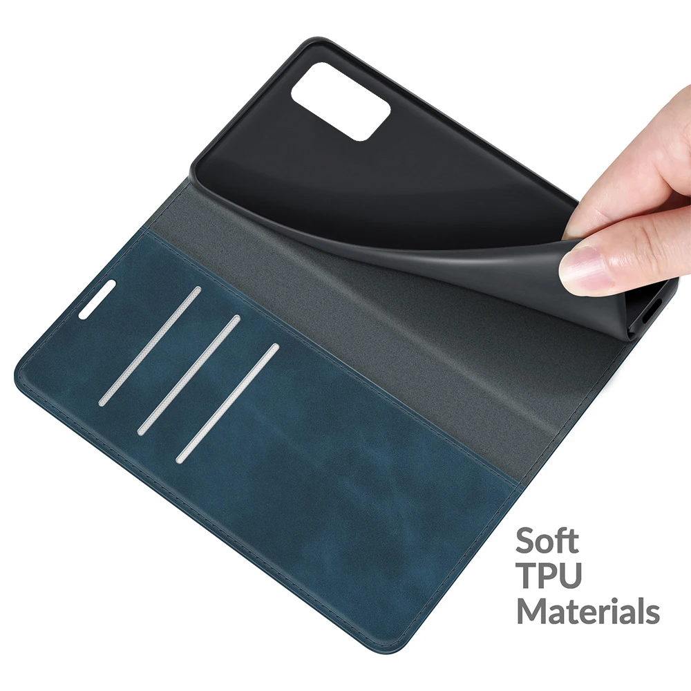 Кожаный чехол с автоматическим переключением для Wiko Power U20 (6.82in) чехол-книжка