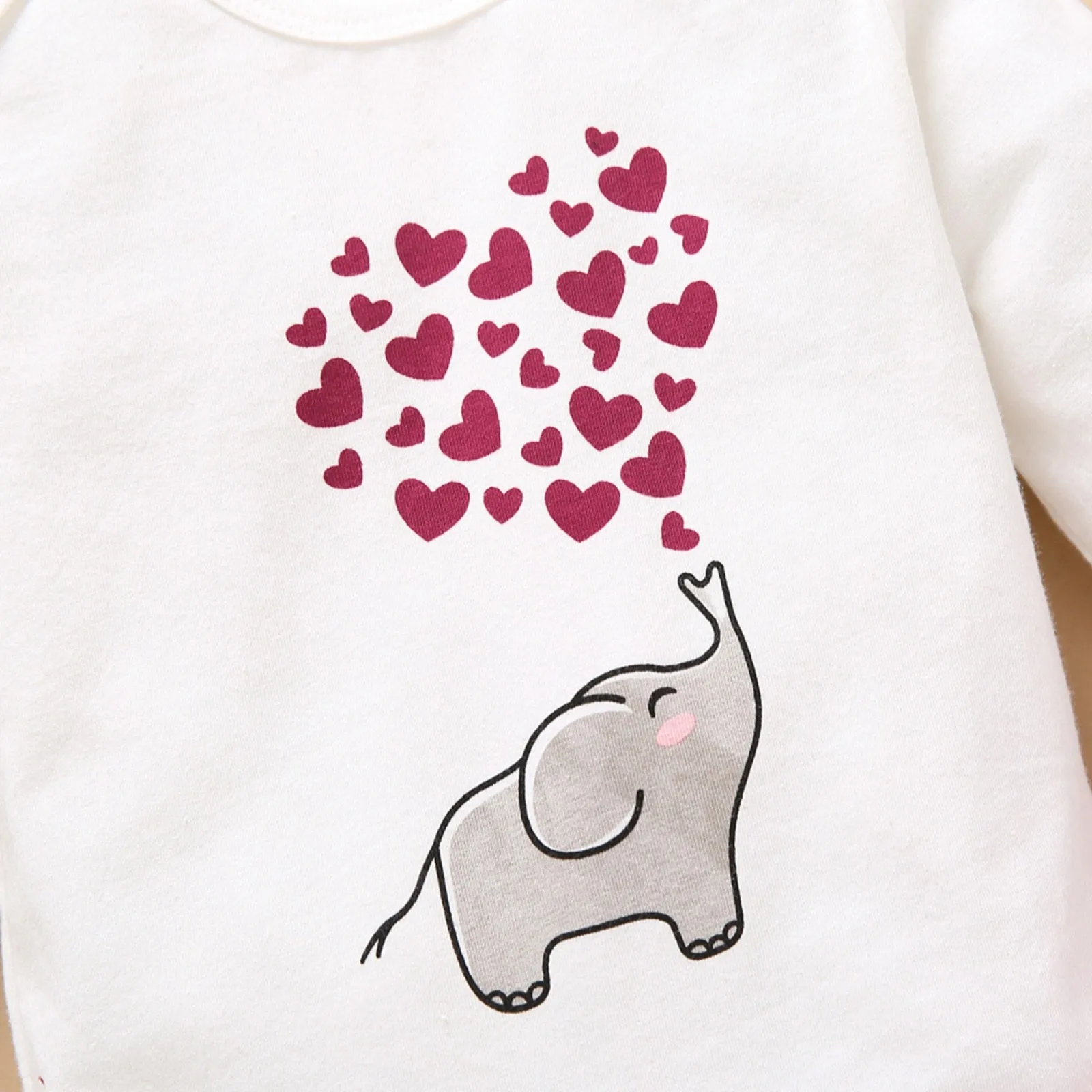 3 шт. детское боди с принтом в виде сердца на возраст 0-18 месяцев | Детская одежда и