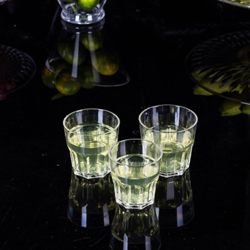 Классические прозрачные стеклянные стаканы из закаленного материала для