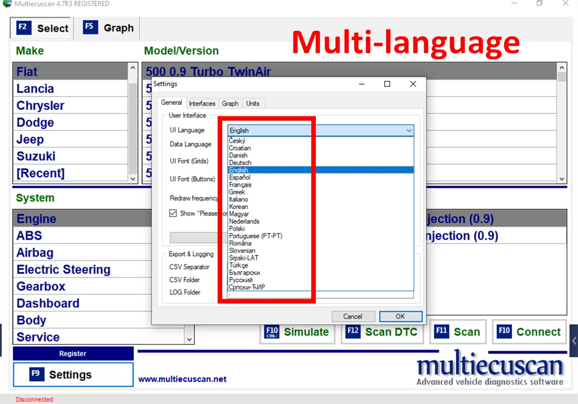 2021 Новый MultiEcuScan v4.7 R3 или 4 6 R1 полностью зарегистрированный бесплатный генератор