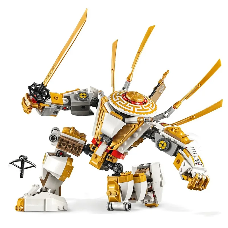 

2020 New Ninja Gold Mecha Building Blocks Set Classic Movie Model Kid Compatible Lepining 71702 Birthday Gift Toy 517PCS