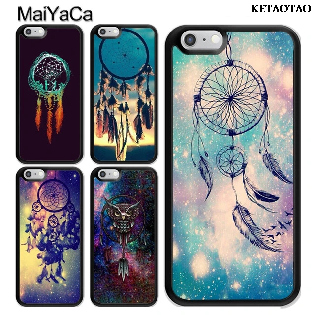 KETAOTAO Ловец снов из страусиных перьев для iPhone SE 5C 5S 6S Plus X XR XS MAX Samsung черная мягкая