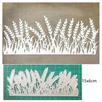 metal cutting dies cut die mold wildflower wheat grass border decoration scrapbook paper craft knife mould blade punch stencils