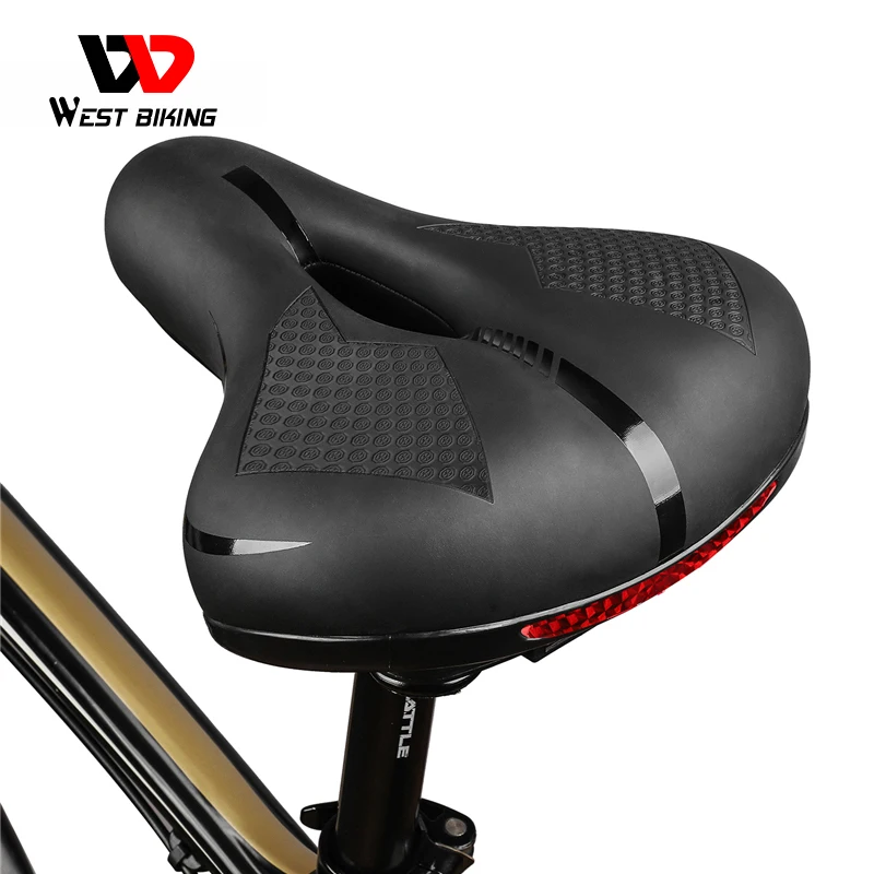 

WEST BIKING Bicycle Big Butt Saddle Seat Waterproof Road MTB Bike Thicken Wide Soft Pad Comfort Cushion For Cycling