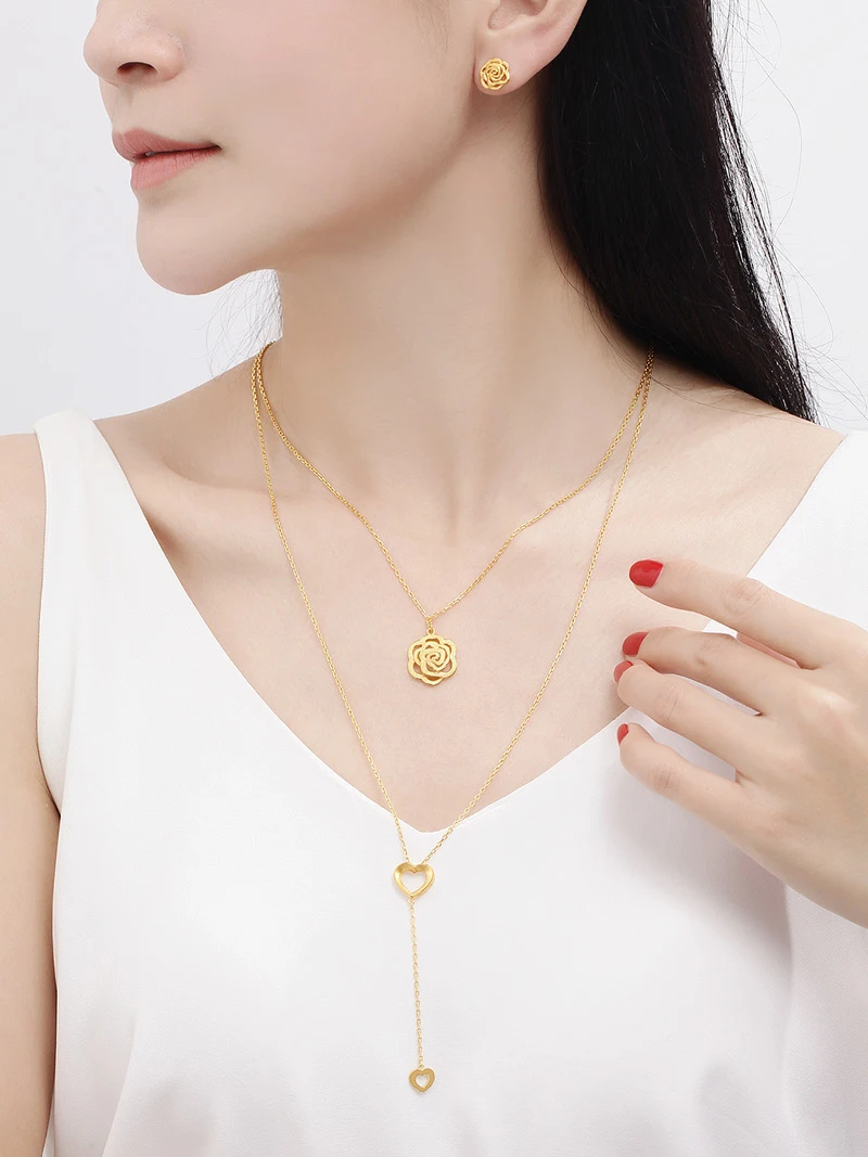 Сережки из чистого золота 24 К сережки настоящего AU 999 хорошие серьги с полыми