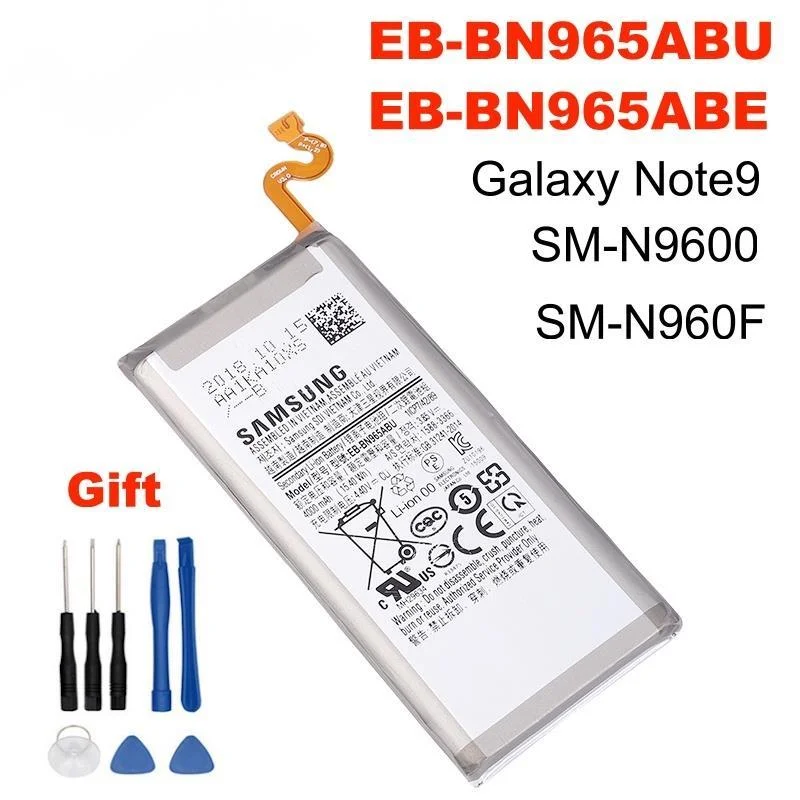 

Orginal EB-BN965ABU EB-BN965ABE 4000mAh Battery for Galaxy Note9 Note 9 SM-N9600 N960F N960U N960N N960W +Tools
