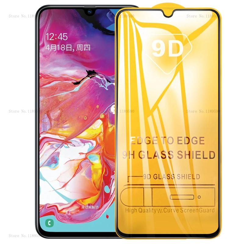 Защитное стекло 9D для Samsung galaxy A70 A30 A40 A50 A60 пленка экрана A80 A90 на M10 M20 M30