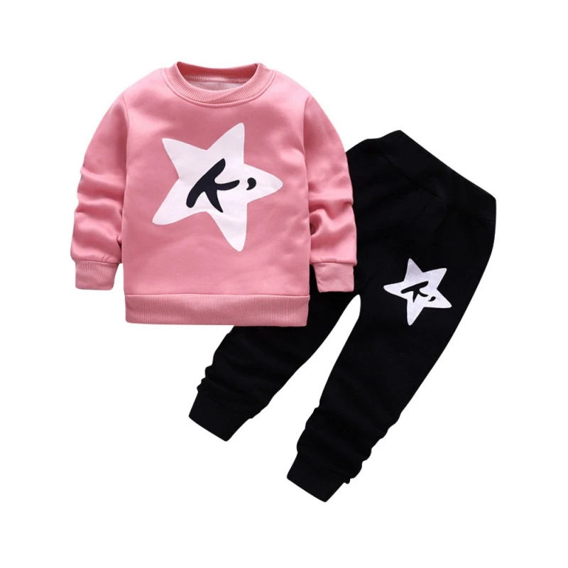 Осенняя одежда для малышей утепленная толстовка с длинными рукавами и буквенным