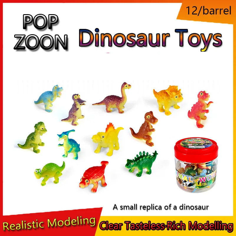 

Simulation Dinosaur Toy Children Early Education Cognition Small Dinosaur Toy Set PVC Puzzle Learning Bathroom Toys 12/Barrell