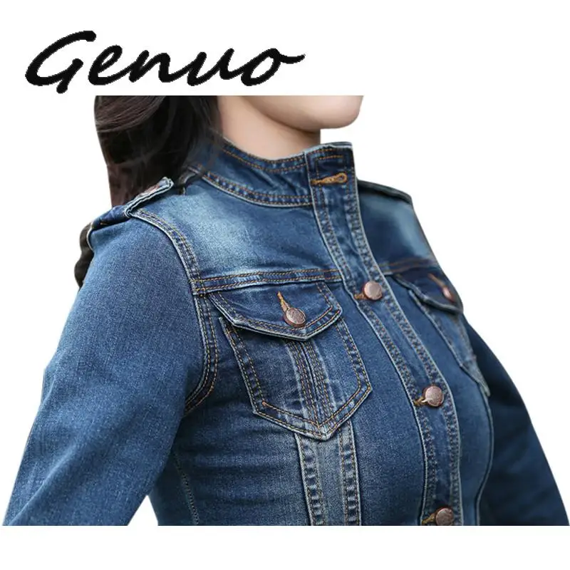 Куртка женская джинсовая однобортная модный базовый пиджак винтажная