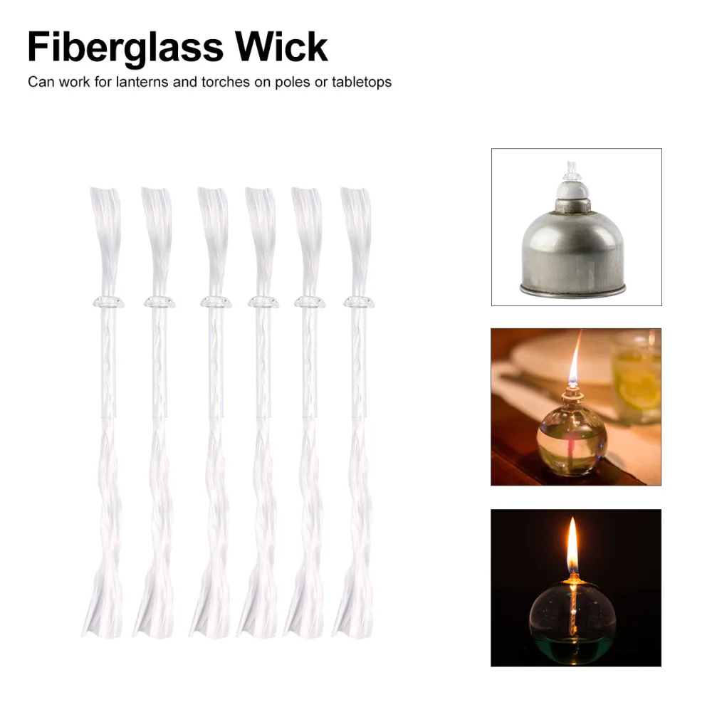 

Long Life Fiberglass Replacement Wick for Outdoor Bottles Lanterns Garden Lights