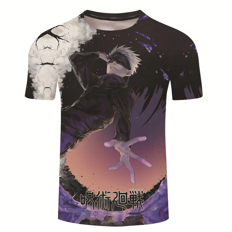 

2021 Jujutsu Kaisen Japanese Anime 3D tshirt Harajuku t shirt men streetwear harajuku Short Sleeve Oversized tshirt Clothes