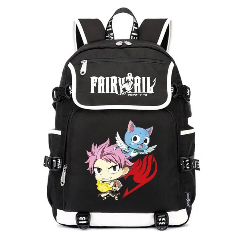 Женский дорожный рюкзак FAIRY TAIL с изображением счастливого кота из мультфильма