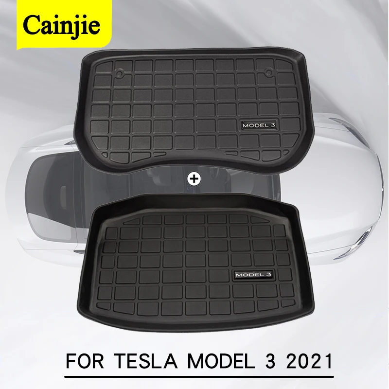Коврик для багажника Tesla Model 3 2021 коврик хранения защита багажника|Автомобильные