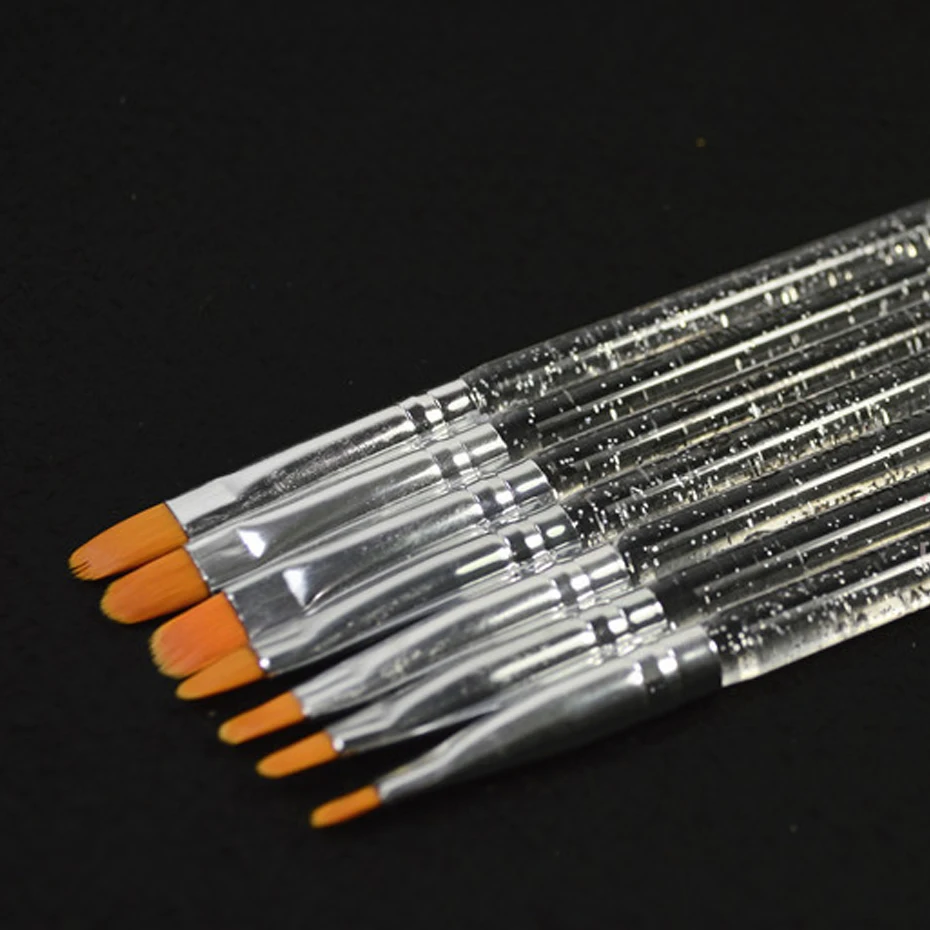 7 шт./лот кисть для дизайна ногтей УФ гель акриловый дизайн Советы салонов Сделай