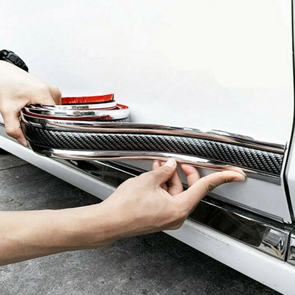

5D Car Stickers Carbon Fiber Car Door Bumper Sticker Bumper Protector Auto Accessories Anti Scratch Scaff Car Styling Moudling