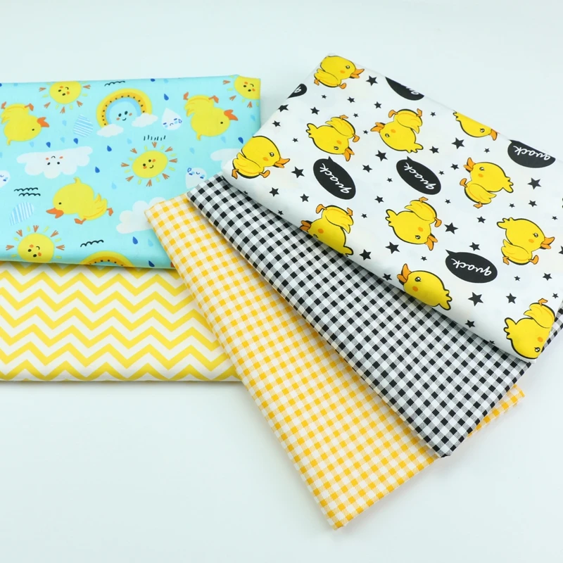 Саржевая ткань из 100% хлопка с симпатичной уткой Лоскутная Ткань сделай сам шитье